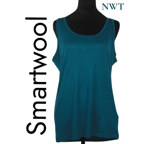 NWT Smartwool Classic Base Layer Tank Top Size Large Twilight Blue - Picture 1 of 7